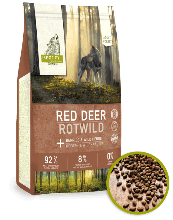 isegrim dry food adult forest red deer 